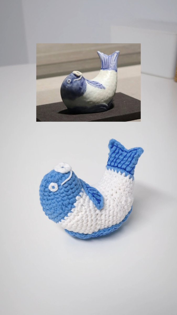 moomoomomzip's tweet photo. 백자 잉어모양 연적🐟🧶 https://t.co/CGJeyIH8ZD