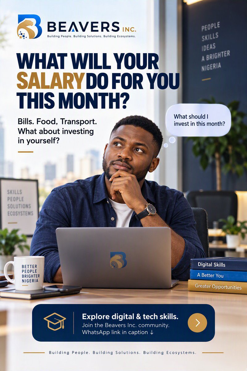 hellobeaversinc's tweet photo. The month is almost over. 👀

Bills. Food. Transport. The usual.

But have you thought about investing in yourself?

A digital or tech skill could be your next step toward new opportunities.

Join the Beavers Inc. WhatsApp Community 👇

https://t.co/LoS8G9IIKx https://t.co/fLEwBwPWC0