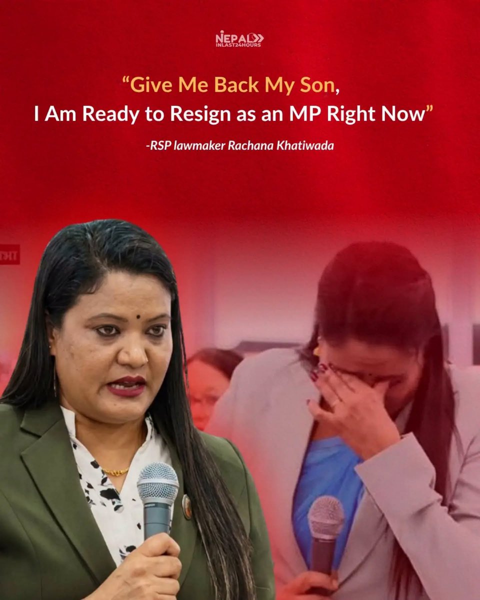 sabaqureshi457's tweet photo. For #Nepal PM, the question is simple: why are Gen Z victims’ families still demanding justice 6 months later?

Rachana Khatiwada says she would resign once justice is delivered. #BalenShah govt should not leave grieving families begging for accountability.
@Jhakri_didi https://t.co/1ahP14kW5f