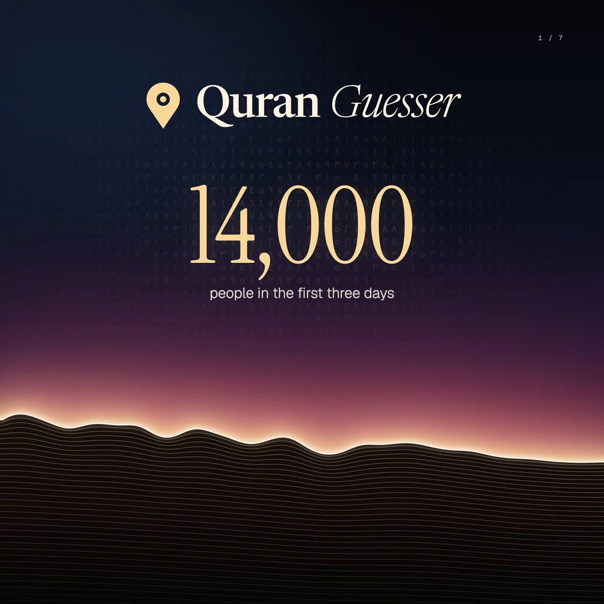 makwired's tweet photo. three days of QuranGuessr, in numbers 🤍

jzk to everyone that provided feedback to make QuranGuessr what it is.

https://t.co/Ec67zYpStM