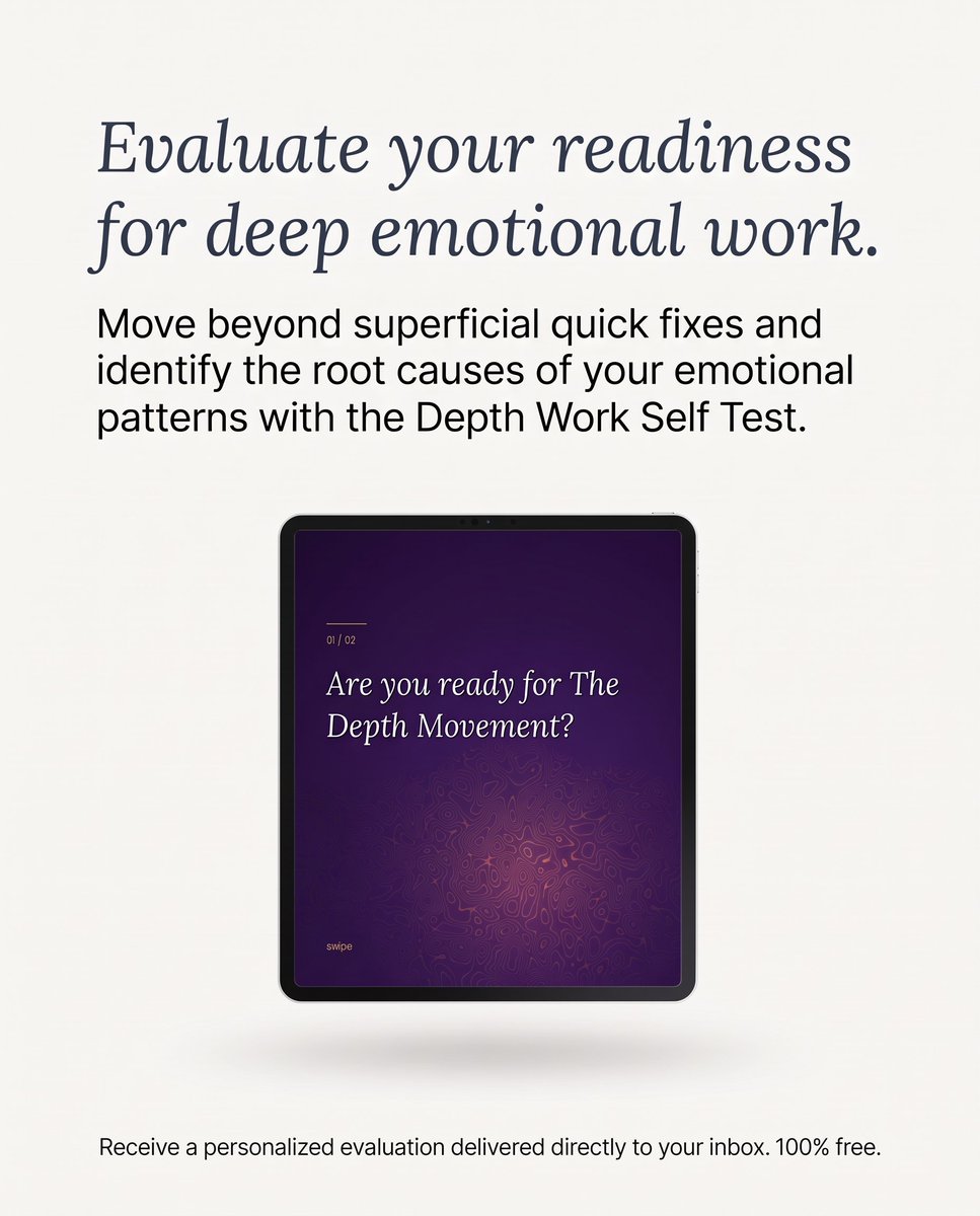 higherpsychism's tweet photo. Healing isn’t a swipe.

Affirmations, energy clearing, and rituals may offer temporary relief—but real change comes from facing the patterns behind your reactions.

Take the Depth Work Self-Test: https://t.co/gjIXLyZB7A https://t.co/OMFr2MV8IE