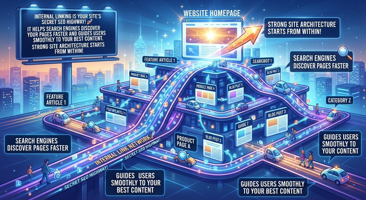 azman68053's tweet photo. Internal linking is your site’s secret SEO highway! 🚀
It helps search engines discover your pages faster and guides users smoothly to your best content. Strong site architecture starts from within!
#Interlink #ITLG #ITL https://t.co/XMXReRYvcC