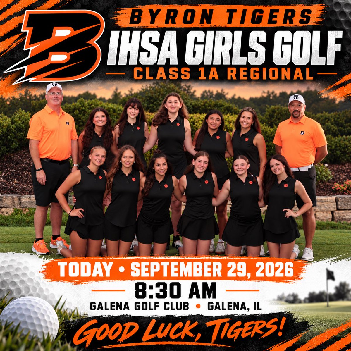 byronhsad's tweet photo. Good luck today, Tigers! #ByronTigers #TigerPride https://t.co/PumOJ3jnTQ