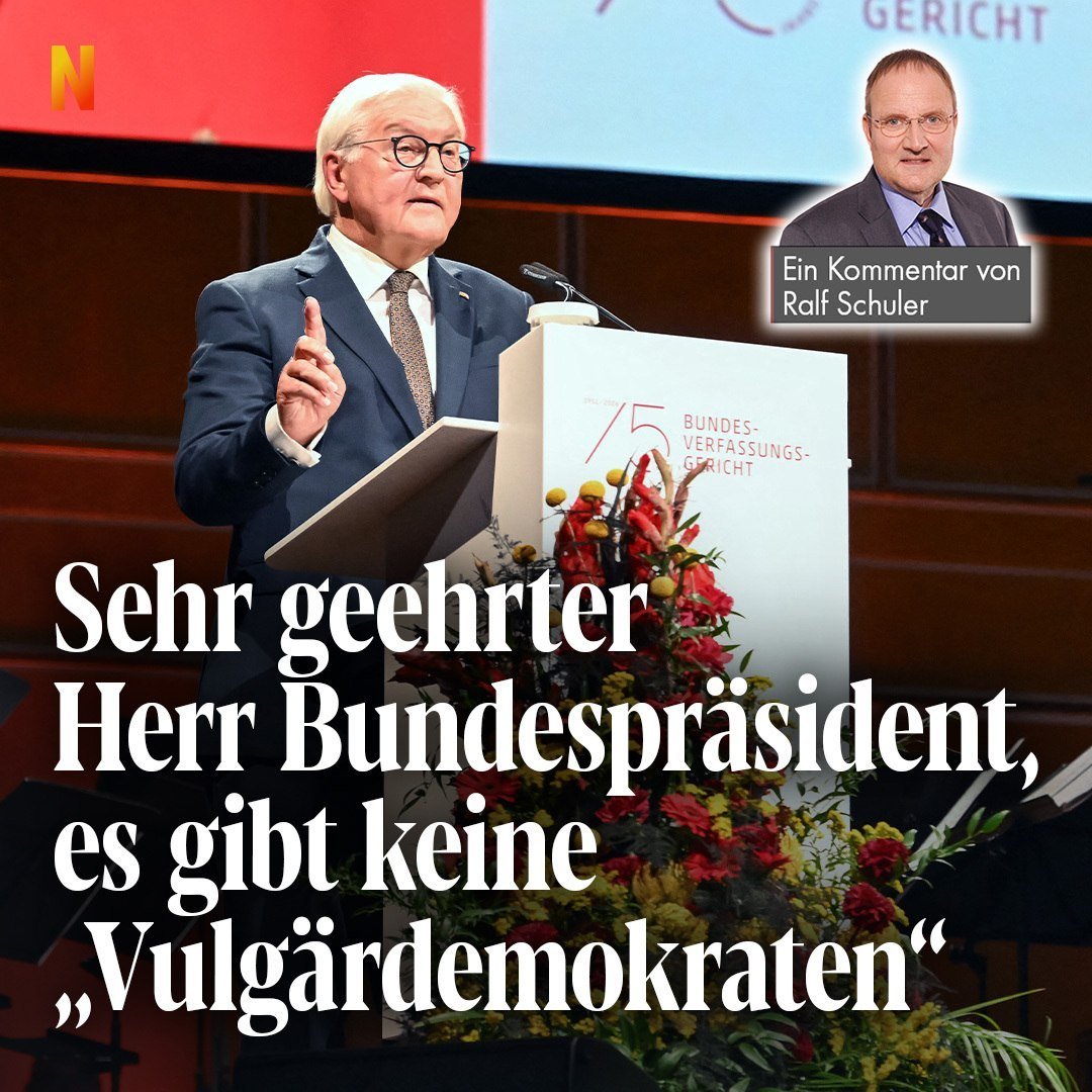 AndersonAfDMdEP's tweet photo. "Sie sind es, der die Demokratie und Demokraten verächtlich macht. Sich die Demokratie zur parteipolitischen Beute zu machen, wie Sie es mit solchen Reden und Auftritten immer wieder tun, ist der eigentliche Ruin der Demokratie und ihrer Akzeptanz."
Hervorragender Kommentar von Ralf Schuler (@drumheadberlin) zu einem weiteren Tiefpunkt in der Amtszeit des Bundespräsidenten #Steinmeier!
#Vulgärdemokraten #Bundespräsident
https://t.co/ADJPJYp7QK