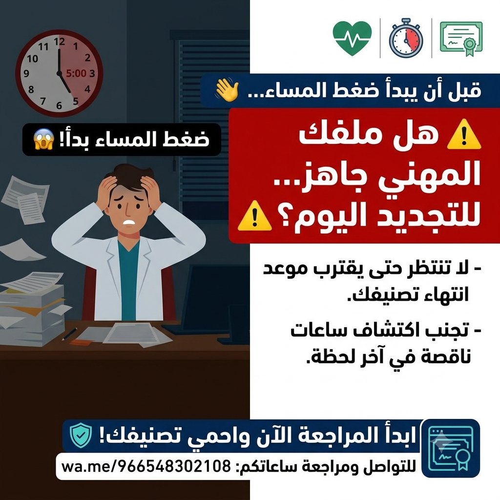 Mumaris_pro's tweet photo. إذا عندك متطلبات مهنية مؤجلة، لا تخليها تتراكم

ساعات CME، شهادات BLS وACLS وPALS 
وNRP، أو تجديد التصنيف والتسجيل المهني

خذها وحدة وحدة وخلص اللي عليك من بدري، 
لأن ترتيب الملف أول بأول يفرق كثير
وقت الحاجة

للتواصل:
https://t.co/Z1gdU8uqu5

#دورات_طبية #BLS #ACLS
#ساعات_CME https://t.co/MJSxsZuGDD
