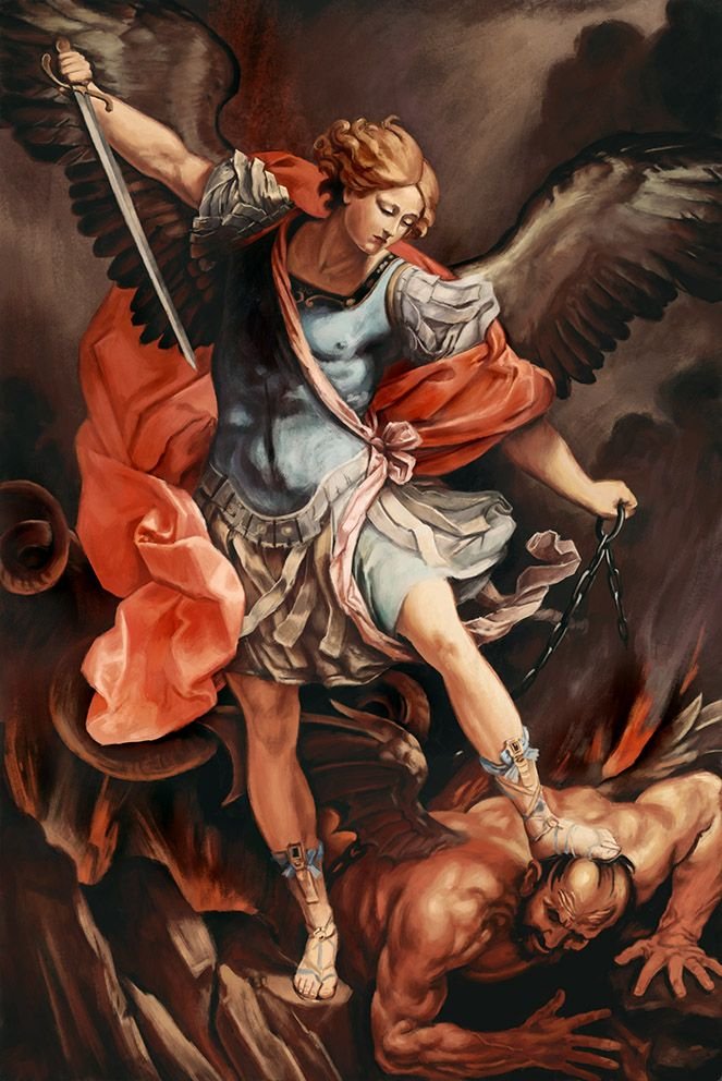 FideiGabriel's tweet photo. São Miguel Arcanjo, defendei-nos no combate,

sede o nosso refúgio contra as maldades e as ciladas do demônio.

Ordene-lhe Deus, instantemente o pedimos, e vós, https://t.co/Zr8vslhlqa