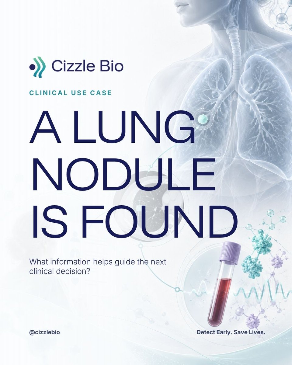 CizzleBio's tweet photo. DFW clinicians: The CIZ1B test may provide an additional biomarker data point when assessing patients with indeterminate pulmonary nodules. It complements—not replaces—imaging and clinical judgment. Read the article:
https://t.co/RIIDt9cNHo https://t.co/MWjEUnbxDD