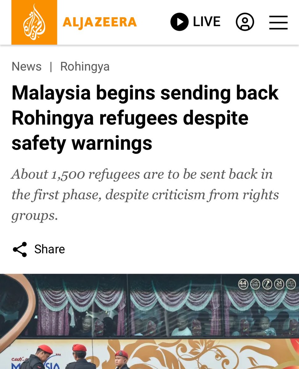 bitcoinmalaya's tweet photo. International media is not confused. It is selective.

When Malaysia hosted >200,000 Rohingya for years while richer capitals took speeches instead of people: “🤫 🤐”

When Malaysia starts sending 1500 back: “YOU ARE KILLING THEM”

I support Malaysia on deportation

Hosting without a law, a time limit, or a return path is how a temporary crisis becomes a permanent one