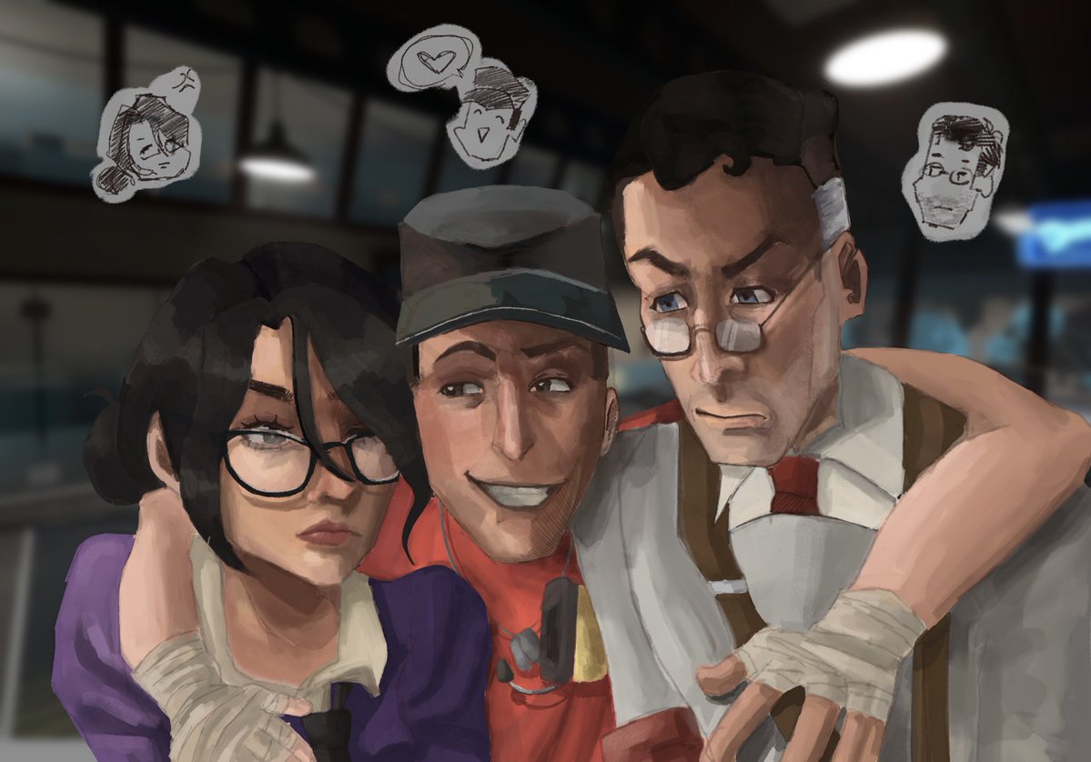 fightanthea's tweet photo. interrupting…. #tf2 #scout #medic #misspauling #art #artist https://t.co/Ri3KIGkoOr