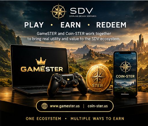 SterlingDesignV's tweet photo. Play games on GameSTER, earn EP, and redeem it for STER. Then head to Coin-STER to see everything STER unlocks across the ecosystem. One ecosystem, multiple ways to earn. 🎮 https://t.co/u5l3MWAQw9 🧭 https://t.co/WOPbKYAeQE #SDV #STER https://t.co/X2qlqe2Z30