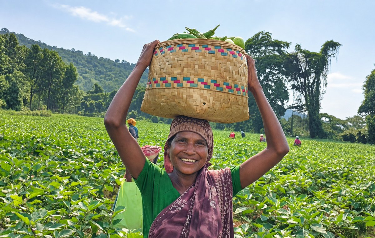 apc_program's tweet photo. From 18.4 acres of brinjal cultivation, women farmers are turning collective efforts into better market returns.

Over the last one month, women farmers of Maa Binapani Producer Group in Laxmipur village, Reamal Block, Deogarh district, have improved their brinjal cultivation practices and strengthened collective marketing under the Agriculture Production Cluster (APC) Programme, supported by the Directorate of Horticulture and Department of Mission Shakti.

Facilitated by APC Partner CSDR, the Producer Group has harvested 276.5 quintals of brinjal and collectively sold the produce for ₹7.60 lakh so far, helping women farmers reach markets together and earn better from their harvest.
@cmo_odisha @SecyChief @ipr_odisha  @krushibibhag
@Horticultureod1 @OLM_Antyoday @mission_shakti @Deogarhdistadmn #CSDR @PRADAN_India
