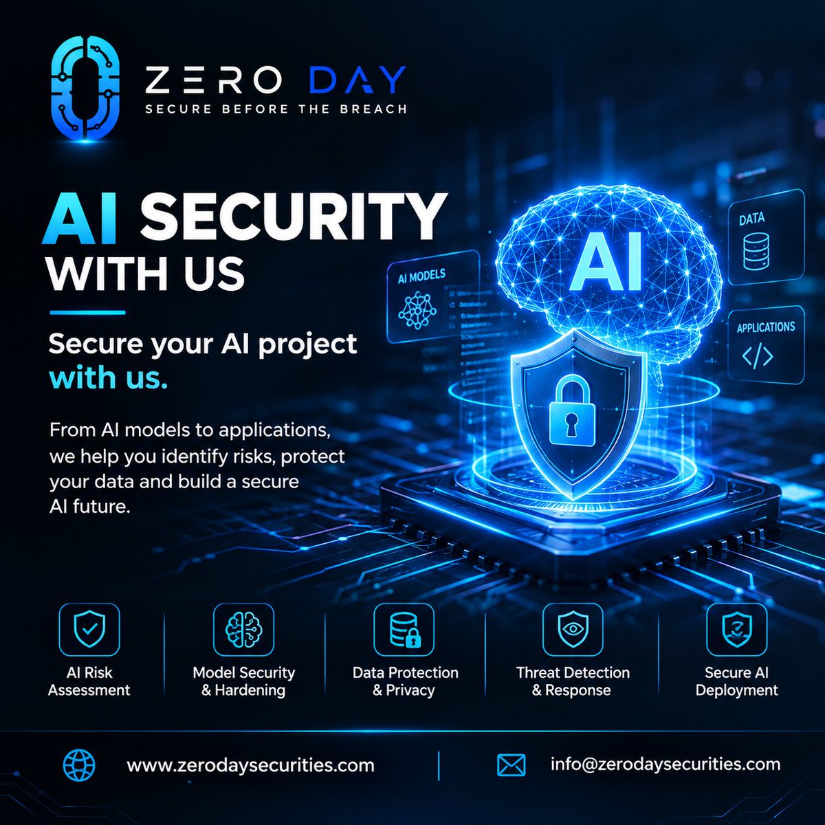 zeroday0026's tweet photo. 🤖🔐 AI SECURITY WITH US

AI innovation brings new security challenges. Protect your AI models, data, applications &amp; deployments with security built in from the start.

🌐 https://t.co/mXDEoJJbED
📧 info@zerodaysecurities.com
#AISecurity #CyberSecurity #SecureAI #AI #ZeroDay https://t.co/zsQlxBkv6k