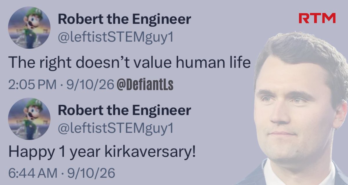 DefiantLs's tweet photo. Well what do we have here? Another self-righteous leftist celebrating the murder of someone they disagreed with? https://t.co/kvAQ1Yy0E2
