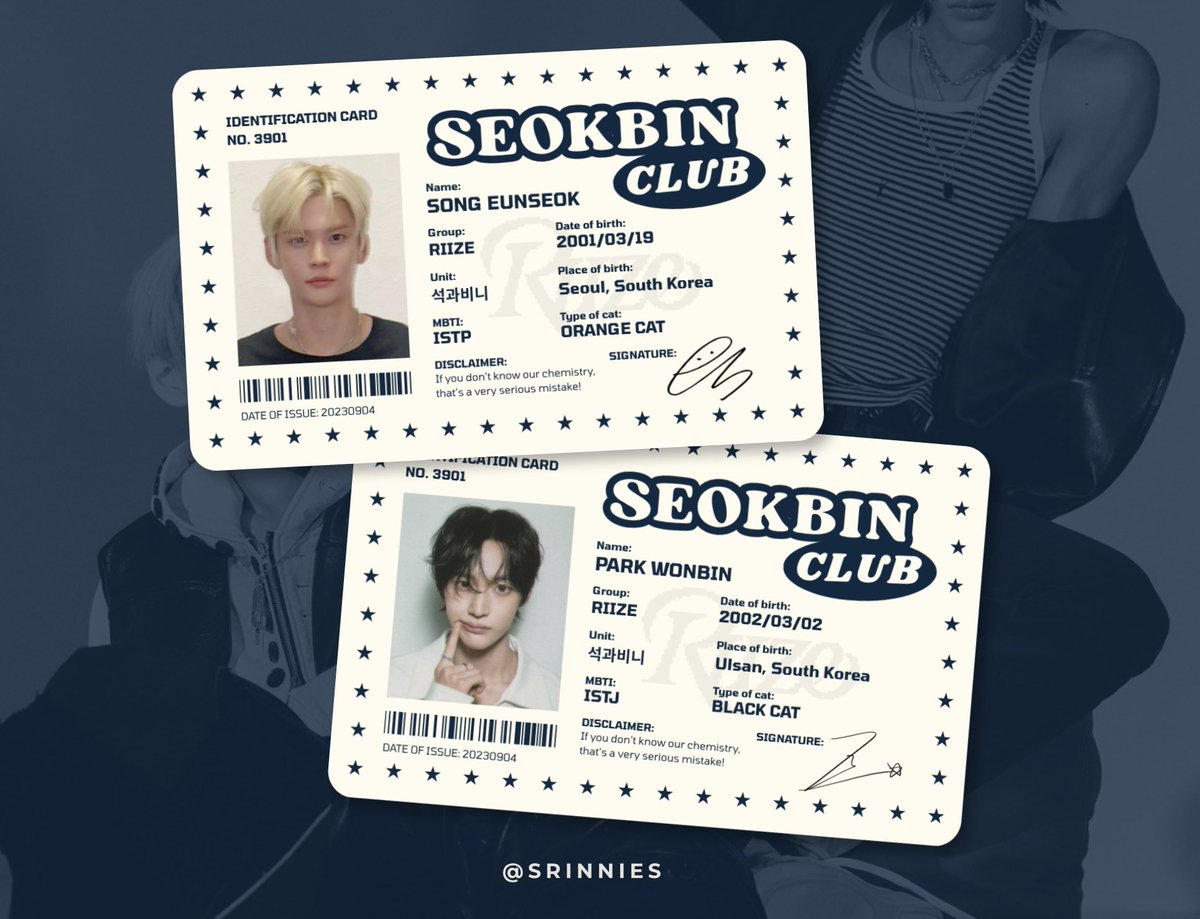srinnies's tweet photo. — pls kindly rt🎀

giveaway at @cattrovertSB 
seokbin club! ID card 🐈🐈‍⬛🐾

⟡ location: Sonbrown cafe
⟡ date: 10 Oct
⟡ time: tba (walk-in)

💌 rt &amp; show this tweet <3
#CattrovertSB #3901room https://t.co/bIdILGVfKI