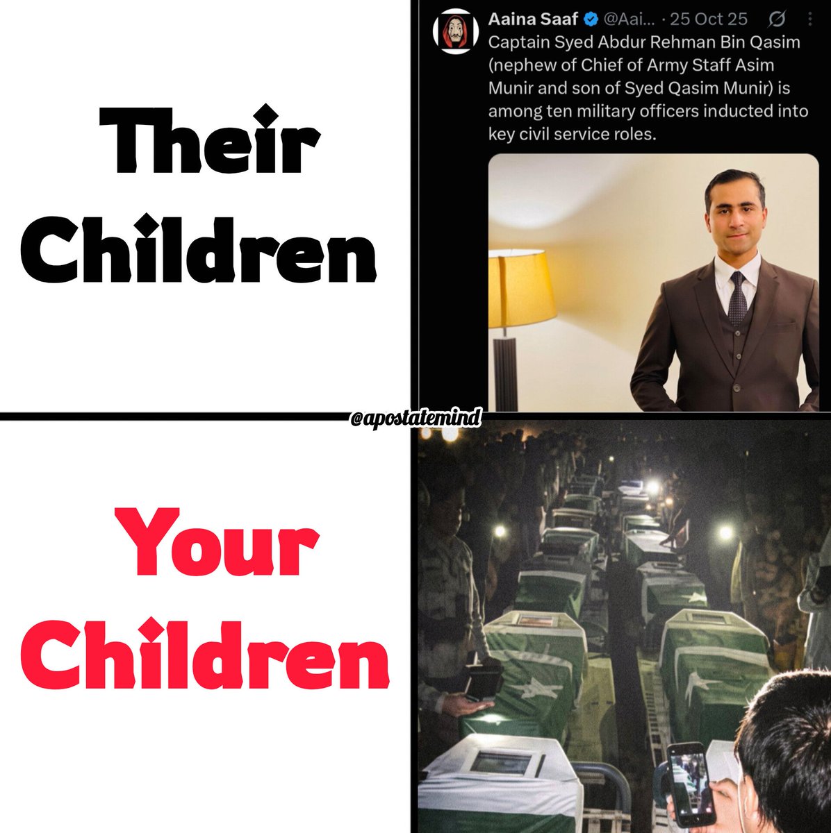 apostatemind's tweet photo. Difference between the fate of their children and your children: https://t.co/dVVLWg31vu