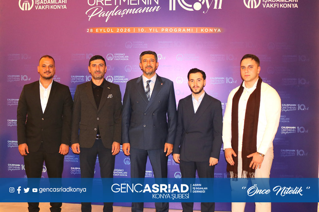 AsriadGenc's tweet photo. Girişimci İş Adamları Vakfı’nın 10. yıl kutlamaları kapsamında düzenlenen programa katılım sağladık.

#gençasriad #asriad #konya https://t.co/4V691Qcf5J