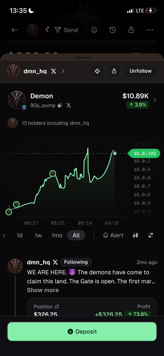 rashsol02's tweet photo. The chart tells the story

We’ve been here from the early days,putting in the work every day and giving real people a chance to discover what we’re building

No shortcuts, just consistency and patience.

Still early Still building

CA: 9Gij3ztAdrkSRT47unHGSnxxr73H33tCqC51VJq7pump https://t.co/twTyd6qavZ