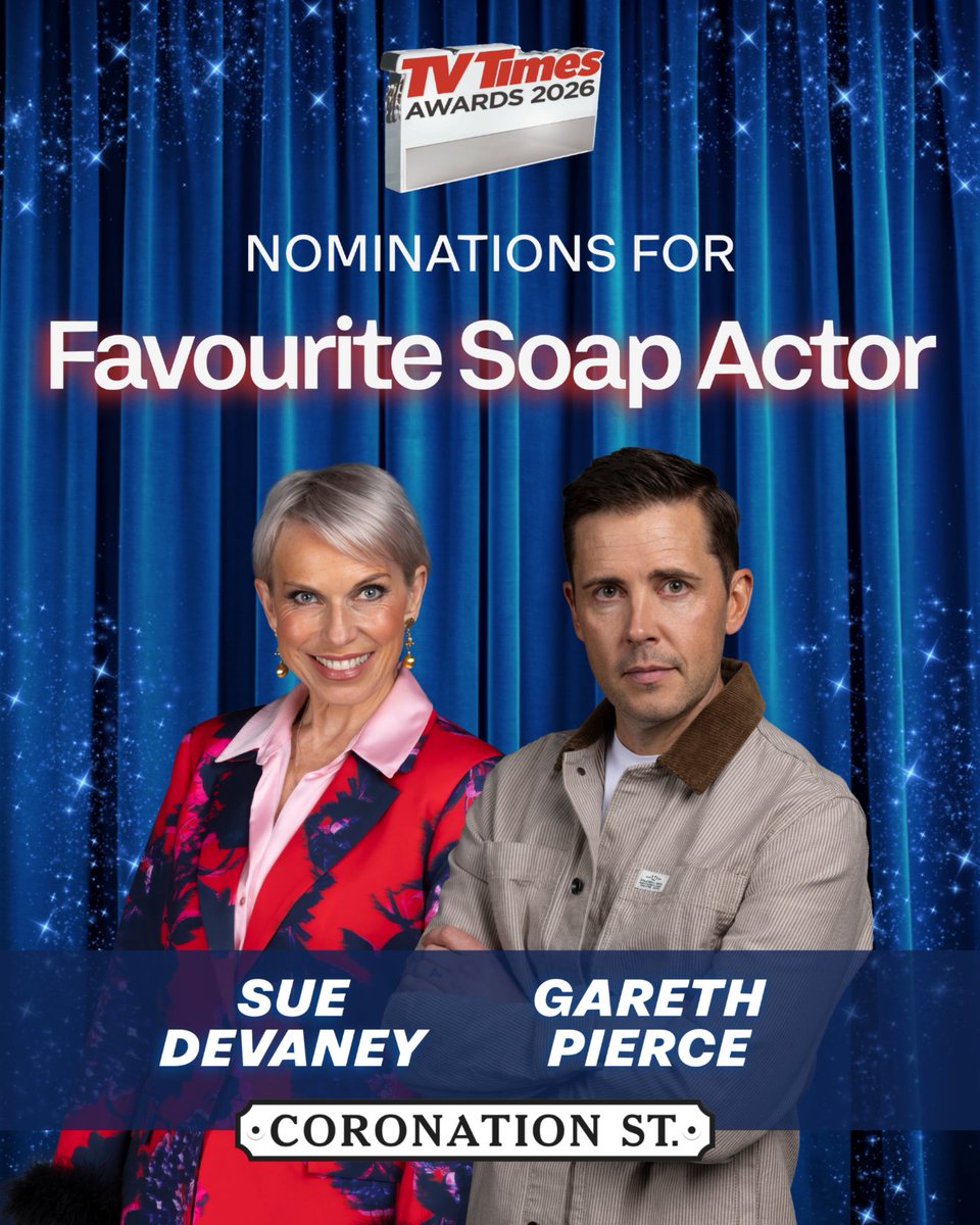 itvcorrie's tweet photo. It is your last chance to vote for this year's TV Times awards! Voting closes at midnight tonight. Click the link to vote all things Corrie 🤩✨
https://t.co/LFkResD3q3
#Corrie #TVTimes https://t.co/S1yBlnHI5P