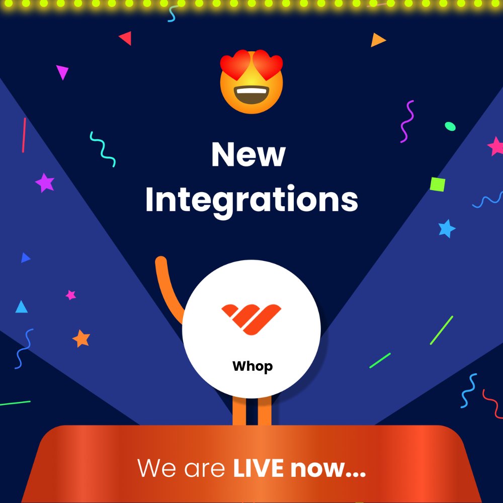 IntegratelyApp's tweet photo. Now integrate @whop with 1500+ apps with just one click using Integrately!
 
And because it's so easy to use, you'll be up and running in no time.

#1ClickIntegrations #NoCode https://t.co/9RUzfkiqmy