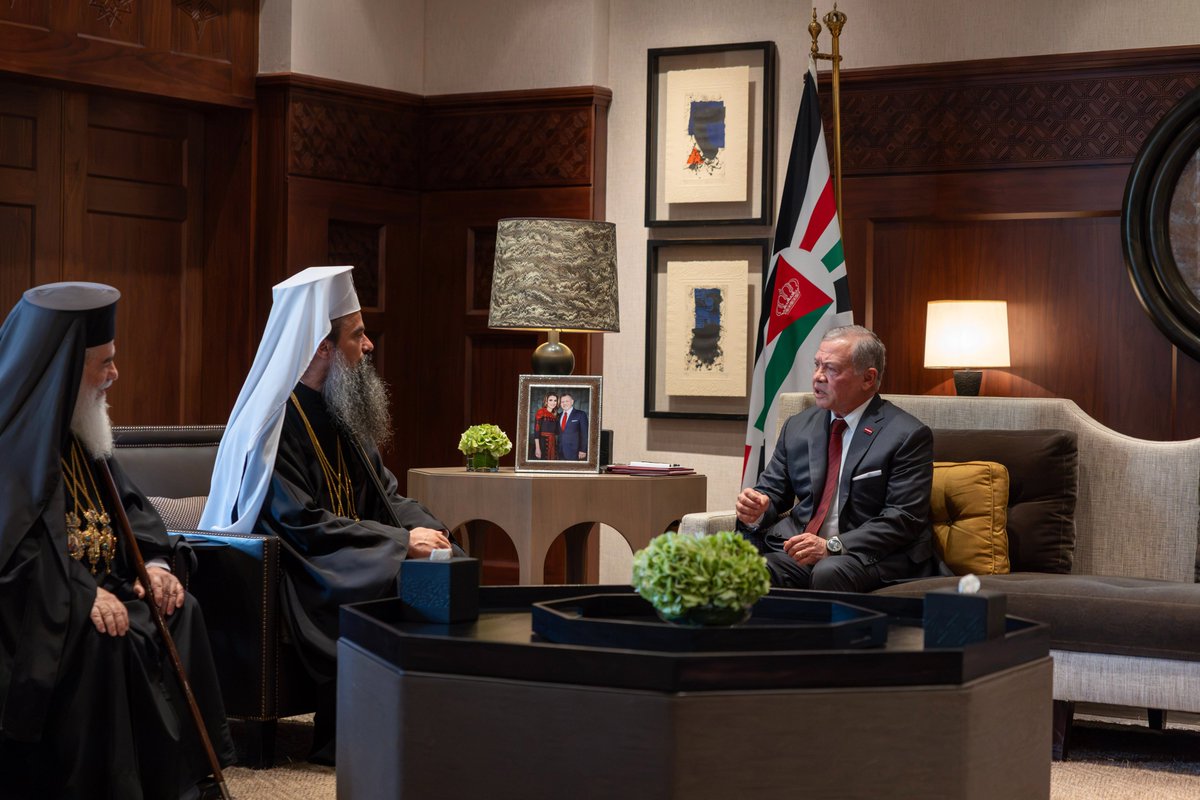 RHCJO's tweet photo. His Majesty @KingAbdullahII invites Patriarch Daniil, the Patriarch of All Bulgaria and Metropolitan of Sofia, to take part in Jordan’s 2030 celebrations to commemorate two thousand years since the baptism of Jesus Christ. https://t.co/7zUGSQYdB1