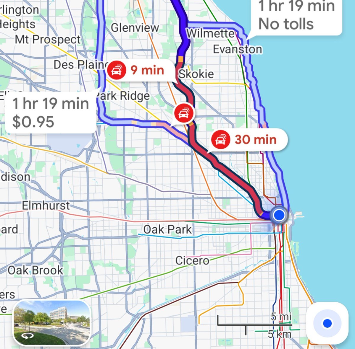 DealsDhamaka's tweet photo. I know I write about congestion and traffic in India. But go to some of the highly populated cities globally,  Chicago, London, New York etc., and the traffic is no less.

What’s different is the mental pressure.

This is a 10-lane expressway in Chicago, blocked almost every day both ways. But people follow lanes, and quite religiously.

The traffic is still there. But the chaos is not. That makes a huge difference.