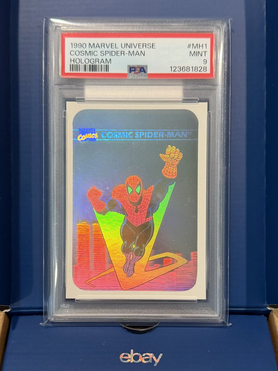 adamsmoot's tweet photo. Watched the PSA 9 Cosmic Spider-Man sit in the $300 range for a few months before teleporting to $1,200. Been pulling back over the last few weeks and consolidating in the $800-1,000 range. 

Still only 347 in existence.

Next leg up loading. https://t.co/8OKMhJRGqI