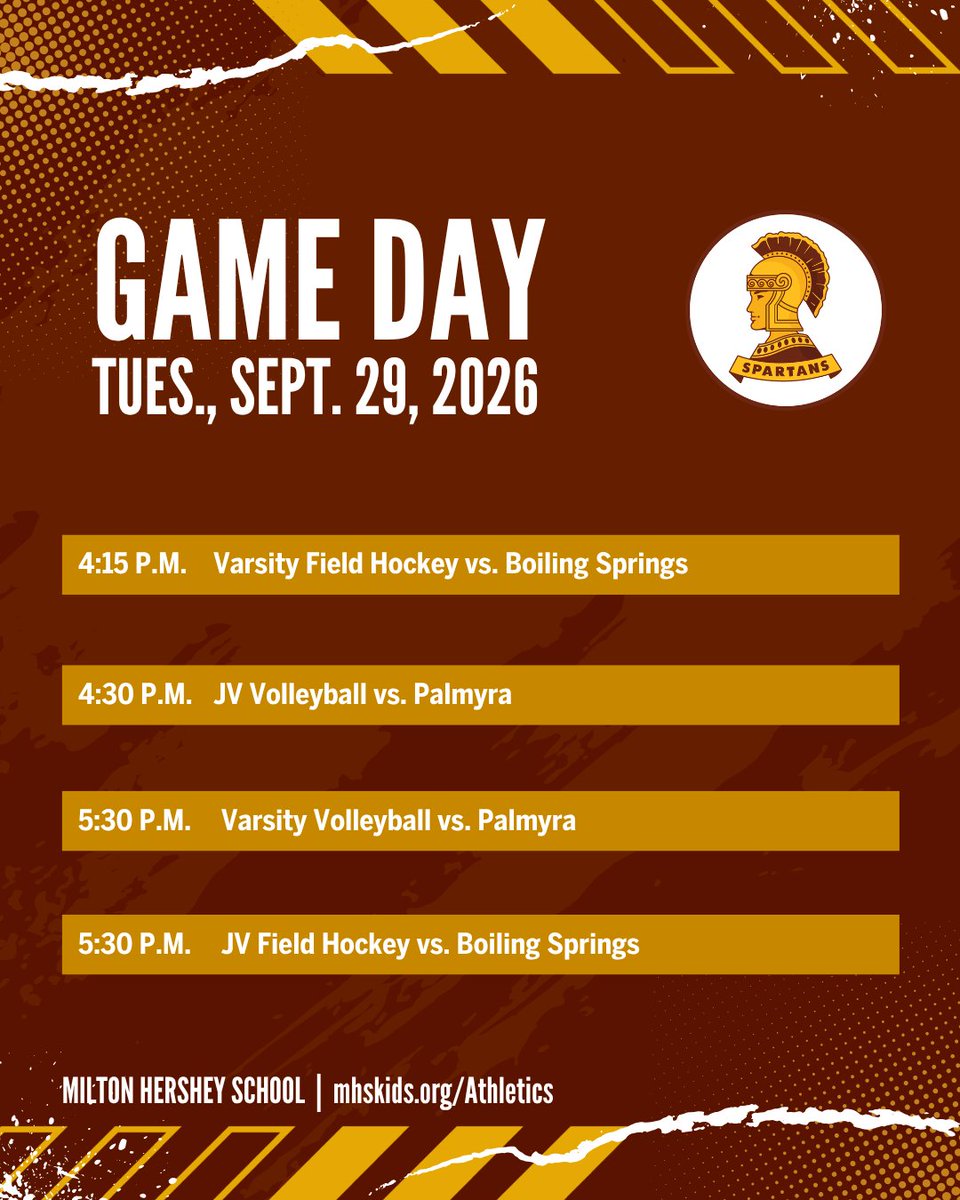 MHSATHLETICS4's tweet photo. Happy Game Day, everyone!! @miltonhershey https://t.co/BwnKHyJtS1