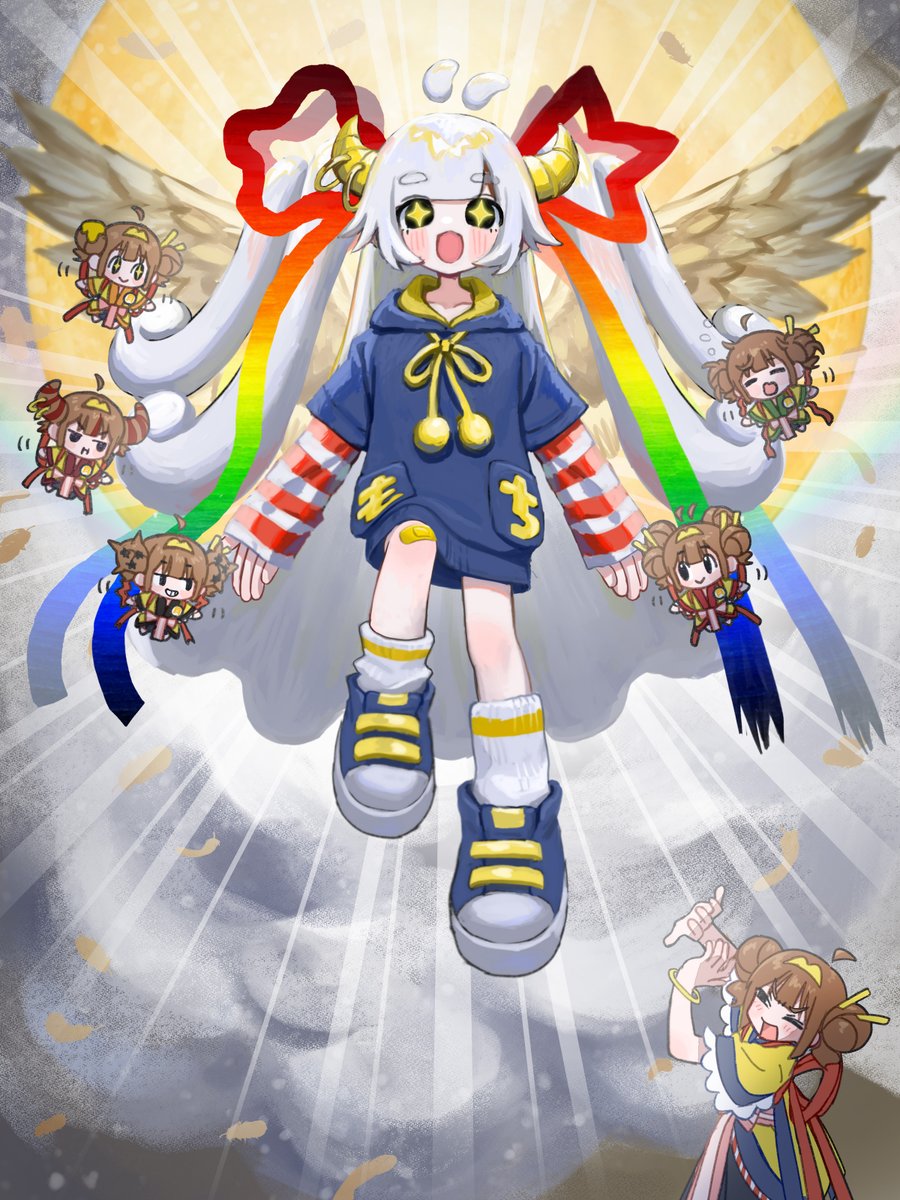 McDonaldsJapan's tweet photo. 月見パイもち子ちゃんは地球での活動を経て、究極かつ完全なる姿

「究極完全体・アルティメット・もち子」

になり、月へと帰っていきました！一緒にいれて楽しかったよ、ありがとう。食べ美より https://t.co/6RCgVrBclw