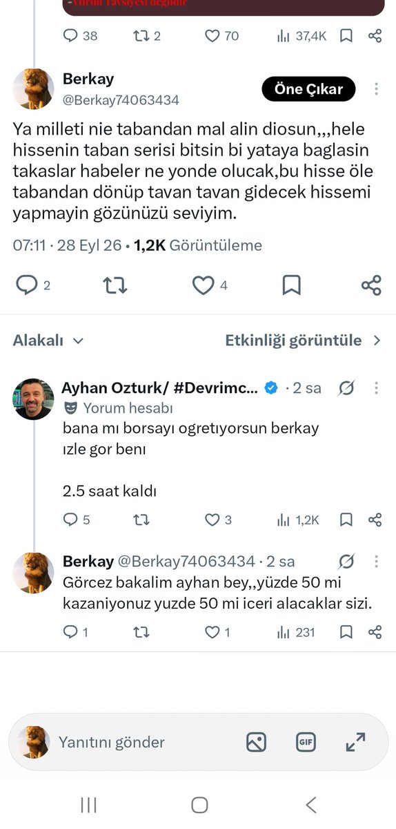 Berkay74063434's tweet photo. @AyhanBorsa61 @SadeceTurk124 #Klev ayhan bize borsa ögretirmisin lütfen,,,,bunun lafiyla mal alanlarada bir gram acimam🐃🤒 https://t.co/TukT1jHa07
