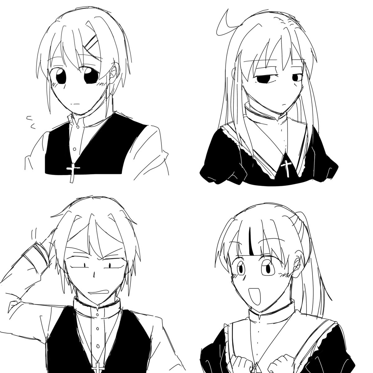 shara09030's tweet photo. 創作雑落書き
(✝️性転換、🏮2PIF設定注意) https://t.co/2RCsbDMumA