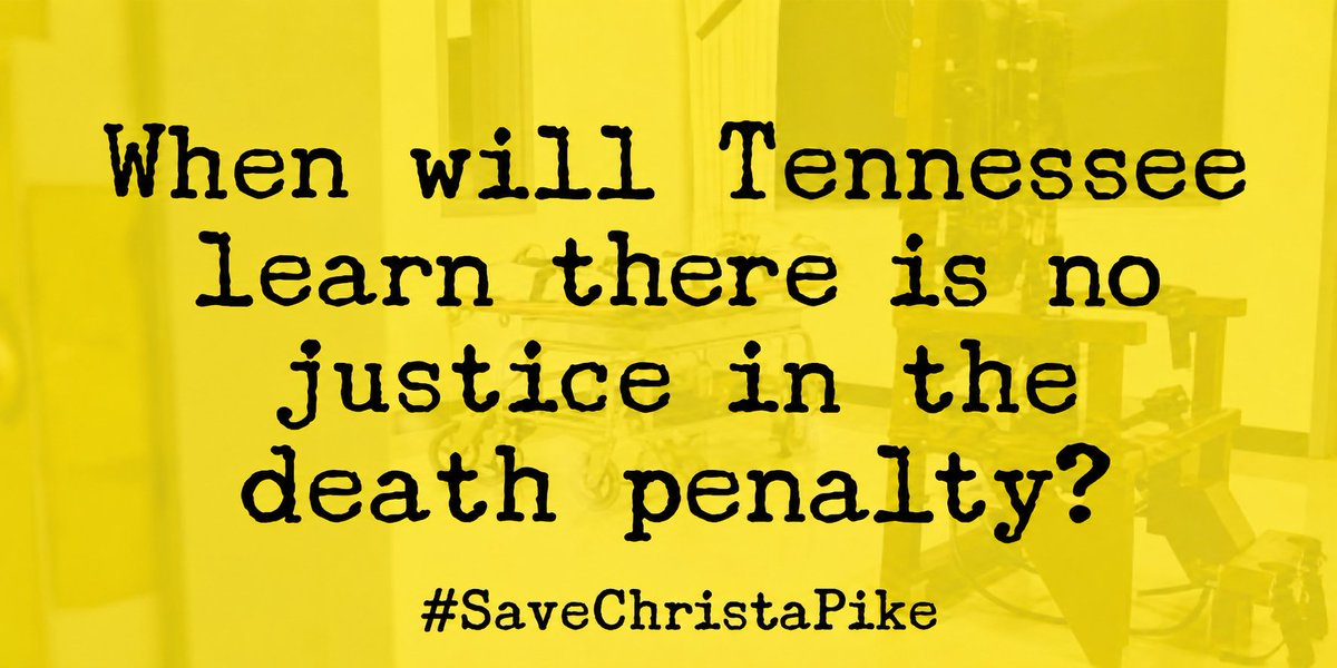 KarineOmry's tweet photo. Governor Lee, you said you won’t halt #ChristaPike’s execution. You still have time to change your mind. Since childhood, the people and systems meant to protect her have failed her. @GovBillLee, do the right thing, commute her sentence to LWOP.
#StopExecutionsTennessee https://t.co/eRCCZUgExX