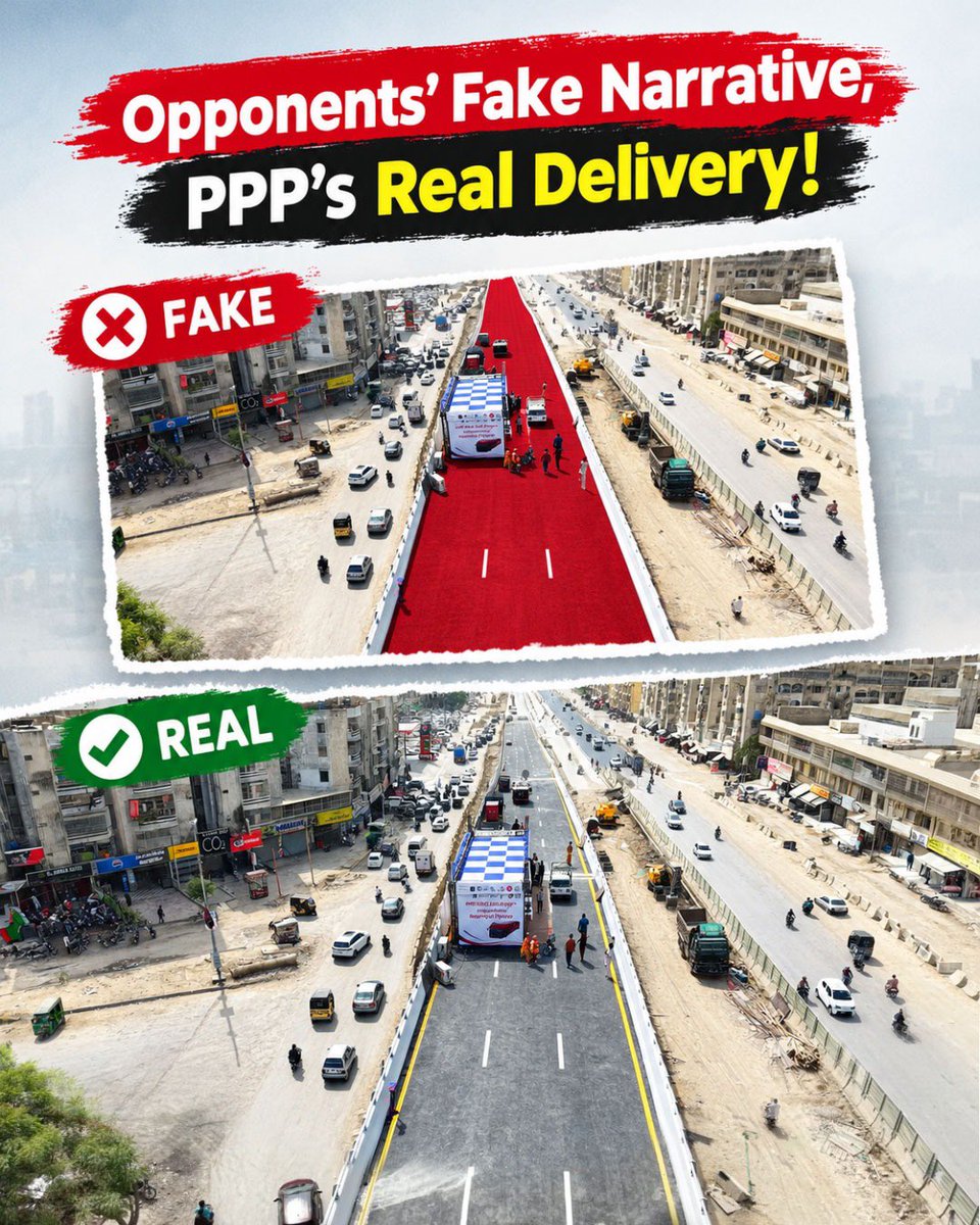 AliRazaBalli's tweet photo. مخالفین کا جھوٹا پروپیگنڈا ایک طرف، اور PPP کی حقیقی ترقی سب کے سامنے!
جھوٹے بیانیے سے حقیقت نہیں بدلتی، PPP کا مقصد صرف عوام کی سچی خدمت اور تحویل ہے۔
#fakepropaganda https://t.co/Qi9JVNd5sx