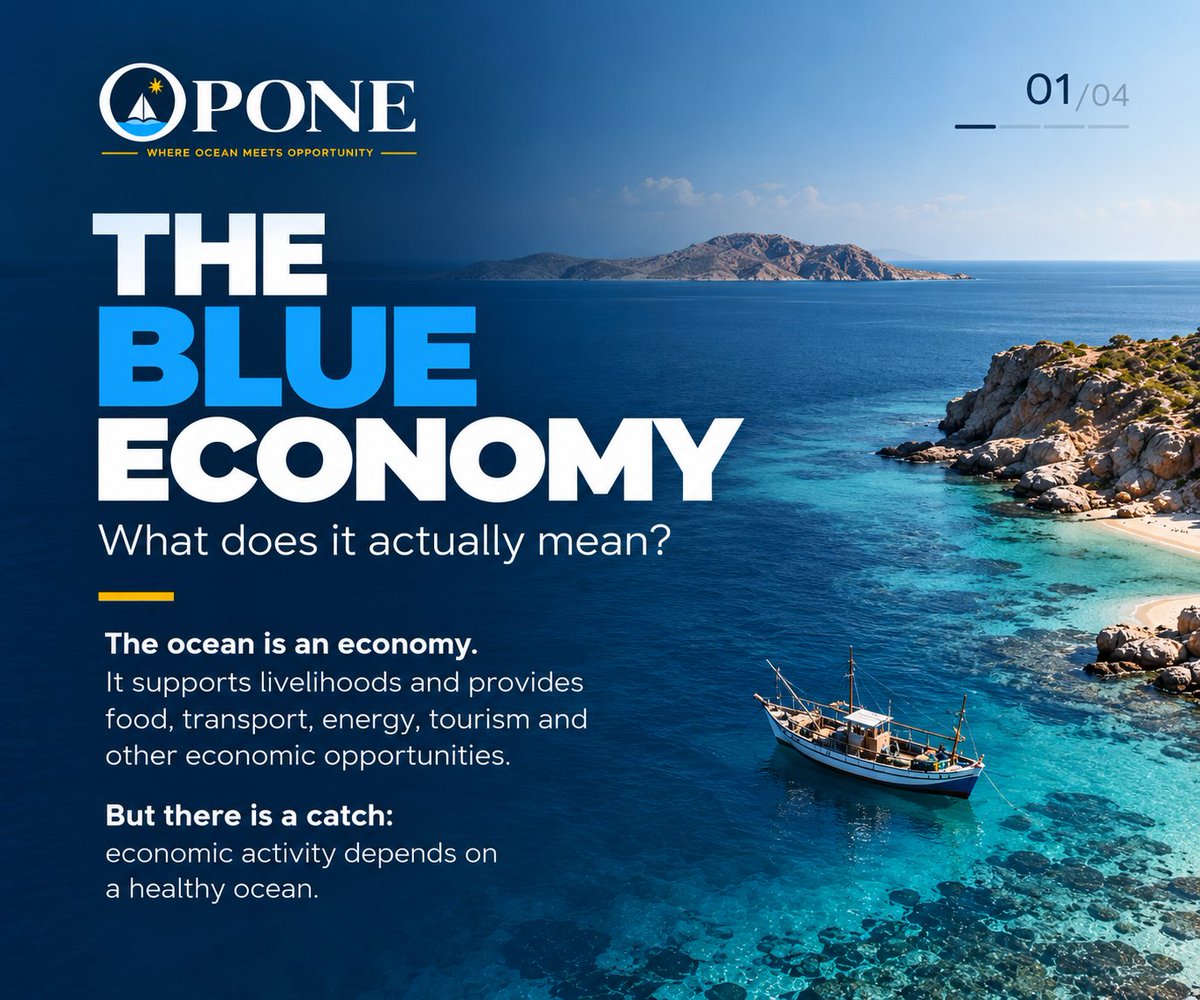 opone_so's tweet photo. 🌊 What is the Blue Economy?

It’s more than fishing. It connects fisheries, transport, tourism, energy, technology and conservation.

The bigger question is:

How can we create more value while keeping the ocean healthy?

People. Prosperity. Planet.

#BlueEconomy #OPONE #somalia https://t.co/vGskJ6mikY