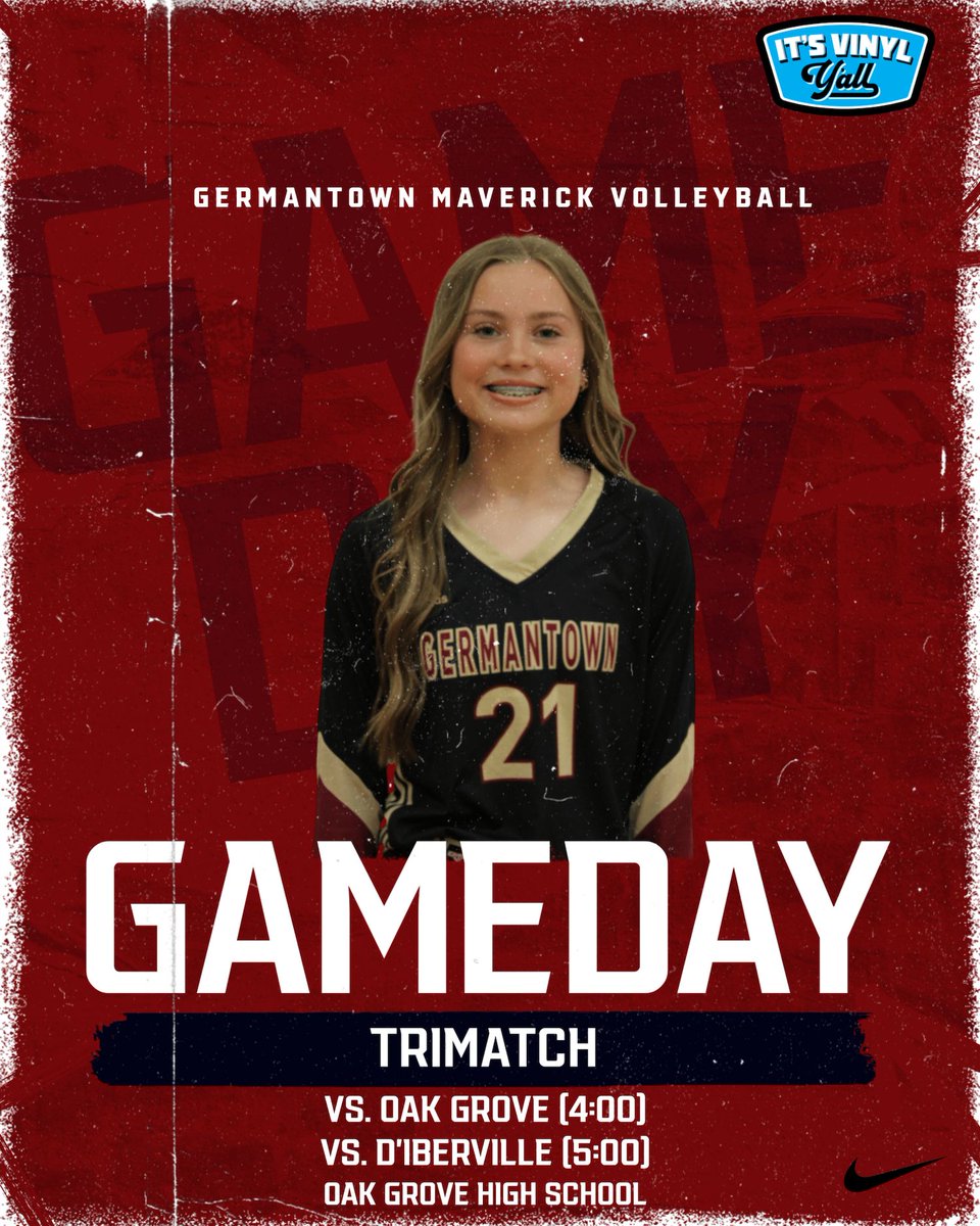 GHSMavericks's tweet photo. 🏐 GAMEDAY 🏐 

Trimatch
🆚 Oak Grove
⏰ 4:00
🆚 D'Iberville
⏰ 5:00
📍Oak Grove High School 
🎟️ https://t.co/z2dYwpWjcD 
#gomavs #welcometotheranch https://t.co/hAfEz7hr1f