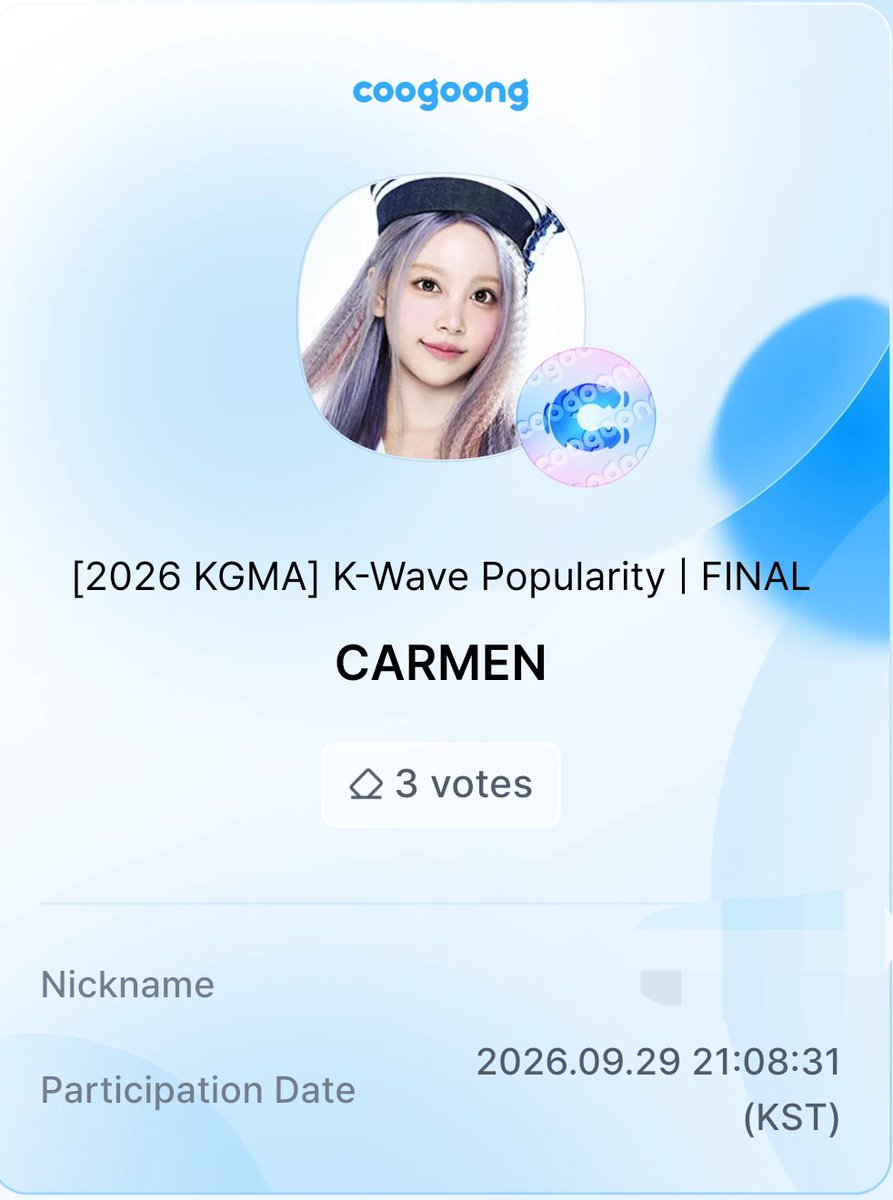 ZabilaZan17585's tweet photo. nabung donasi hari ini buat #Carmen
mulai dari 2000 5000 10.000, berapapun tiap hari, berarti banget. setor ke sini:
🔗https://t.co/lIk1rMZ4Ss

drop vote jg nih. 1 2 3 vote, oke. bayangin ada 1000 orang ikut, bisa dapat 1000+ vote

yuk ikutan jg

#카르멘 #DukungCarmen2026KGMA https://t.co/qYVe9sLAPS
