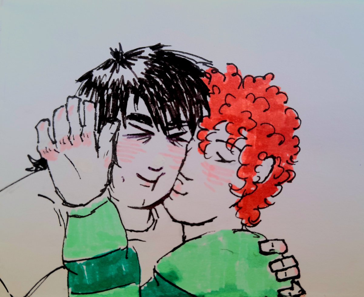 YauYummerz_57's tweet photo. Style doodles in class today :p, I know I already drew kyle smooching stan but I love the hc of kyle kissing Stan's face frequently >.<
#spstyle #sptwt #southpark https://t.co/1od2tcjnkF