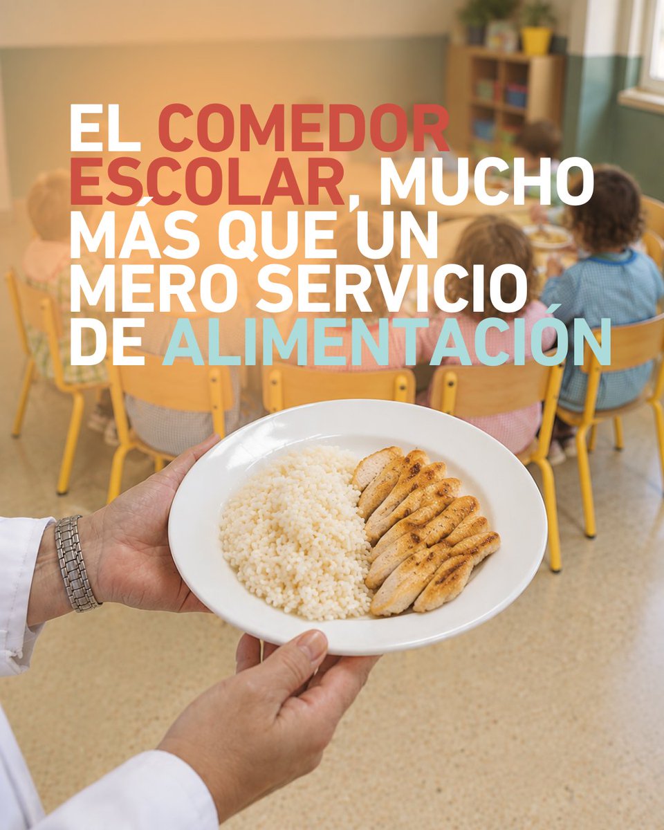 SalonHyT's tweet photo. El comedor escolar es mucho más que un servicio de alimentación 🍽️👧🏻 Es un espacio donde se crean hábitos, se fomenta una relación saludable con la comida y se acompaña el desarrollo de niños y jóvenes.

La alimentación colectiva afronta nuevos retos, menús más equilibrados, productos de proximidad, reducción del desperdicio y modelos de gestión más sostenibles e innovadores.

#Hostelería #Gastronomía #Innovación #SalónHyT