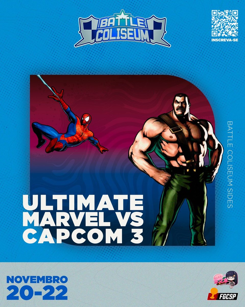 nostawrd's tweet photo. UMvC3 estará no Battle Coliseum 2026 como side event, façam suas inscrições pelo https://t.co/Xo3gWuk56q

Art by: @Cyberia_exe https://t.co/dJW8l0Yxdq