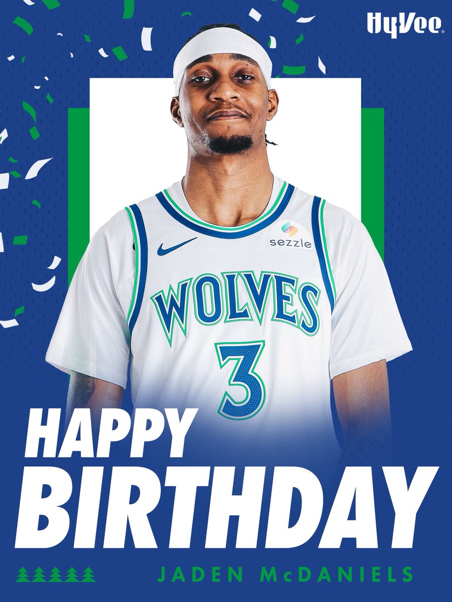Timberwolves's tweet photo. HBD JADEN!! 🥳🥳🥳 https://t.co/5opRijPxy6