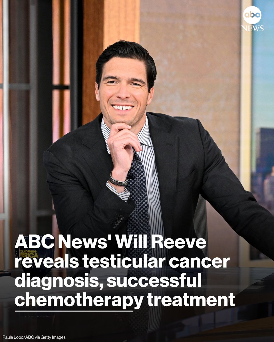 ABC's tweet photo. Good Morning America’s Will Reeve opens up about the deeply personal health battle he’s been facing for months, hoping his story will help others.

Read more: https://t.co/WdUgZvoo0H https://t.co/pX9o5371GG
