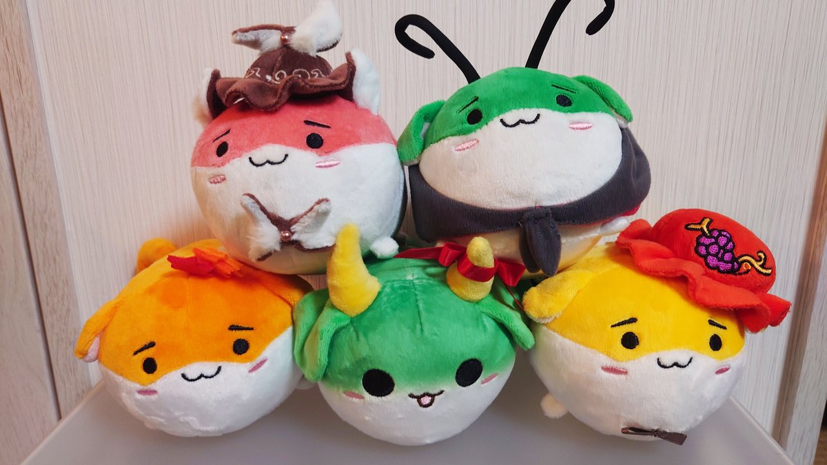 nukodeppou_OL's tweet photo. すくすくぬいぐるみその１
秋に出す５種
ミスティア、リグル、秋姉妹、すくすく（アシ���トさんVer）

秋例大祭はサンプル展示のみ、紅楼夢は間に合えば！
通販は１０月下旬～１１月上旬位？

まだサンプル品なので、案内は実際に出す物が手元に来てからに！ https://t.co/3s0TTlQ0Ob