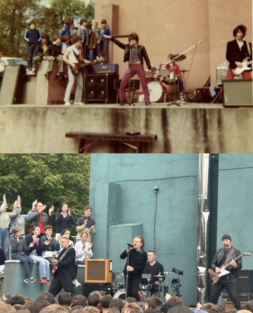 HemalKVaidya's tweet photo. I would like to point out that the VOX amps in both pictures are the same.
Mr. The Edge is very, very particular!
Classic The U2. The greatest band ever, with the latest music technology, never strays from the fundamentals.
The U2.
#U250
#MountTemple
#CarnavaldeLuz https://t.co/xVAFRSQQfE