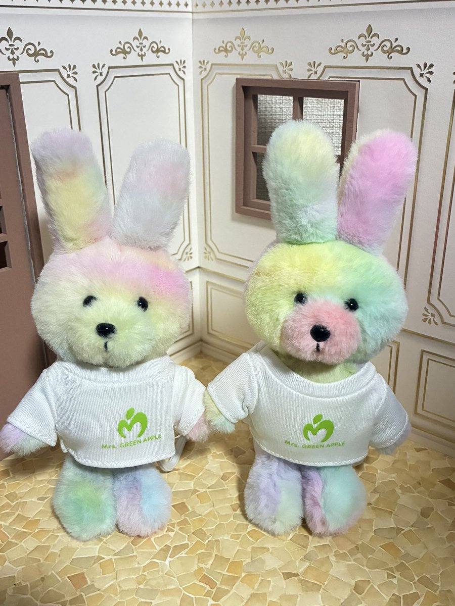 noba27's tweet photo. うちのチャーミングラビットちゃん🐰
可愛い♡

顔も色合いも全然違う
左の淡い色の子が私の🐰

#MrsGREENAPPLE 
#ミセスpops https://t.co/kqWURc8GOT