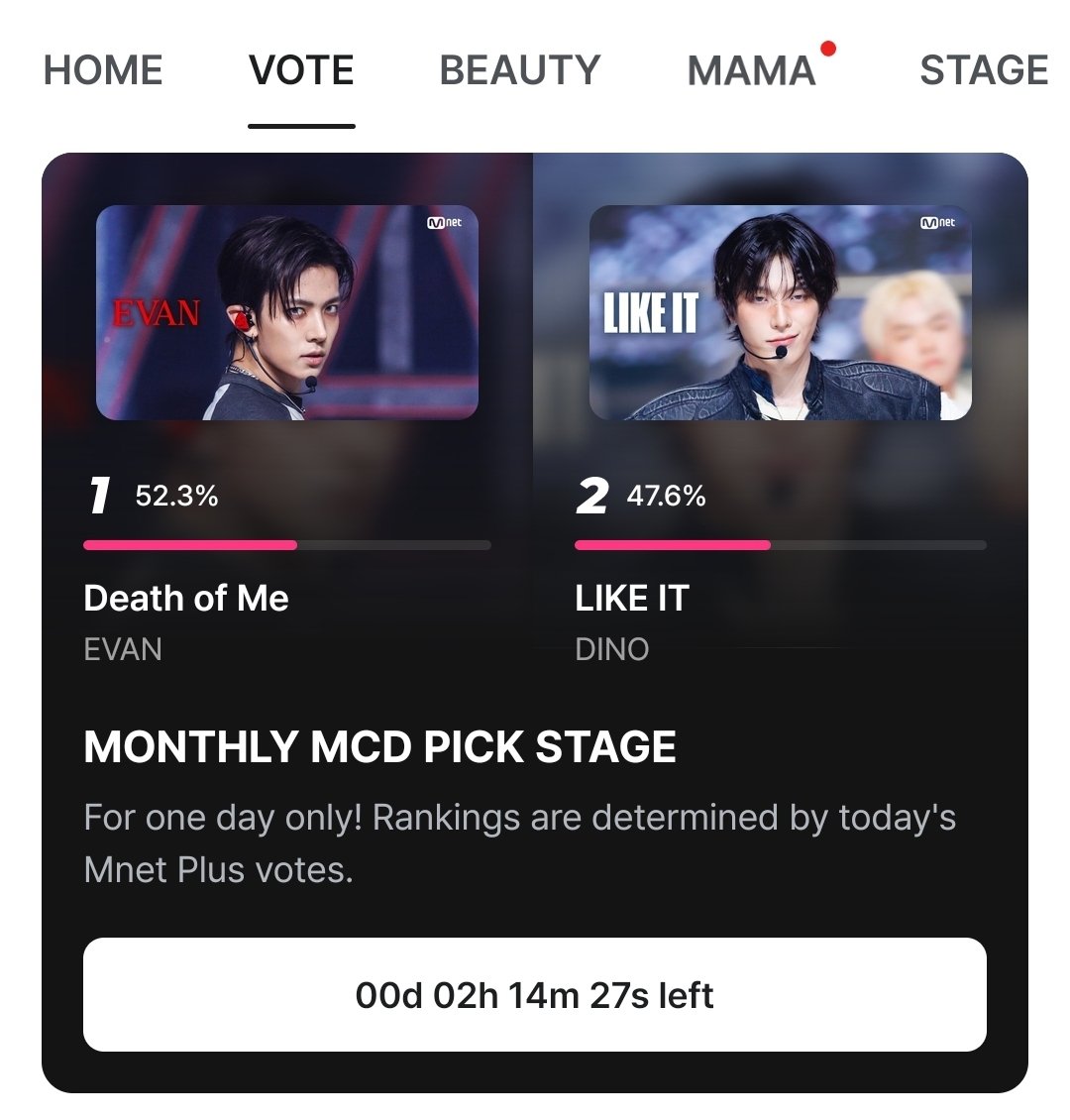 EvanVoting's tweet photo. [🗳] MNET PLUS: MONTHLY MCD PICK STAGE

EVERS KEEP VOTING! NO GAP IS SAFE!! They are catching up! 🚨🚨

🗳 1 acc = 5 votes
🔗 https://t.co/U9LUqmMIIt
🗓 Sept 29 at 23:59 KST

#EVAN #에반 @h_evva_n @evan_officialJP https://t.co/FDQjizbAYE
