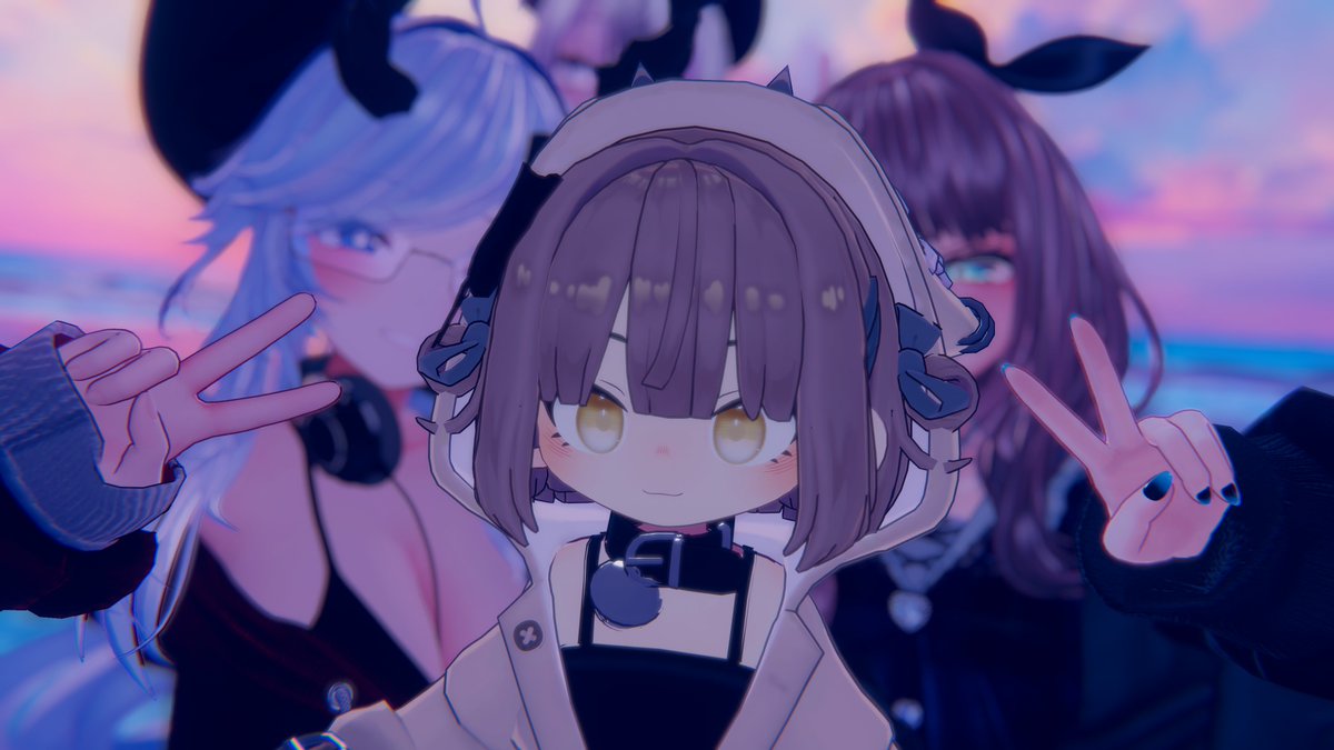 shinok_VRchat's tweet photo. 撮影中に来てくれたもるとずまさんとオリヴィアと！ https://t.co/lVkfiECjQV