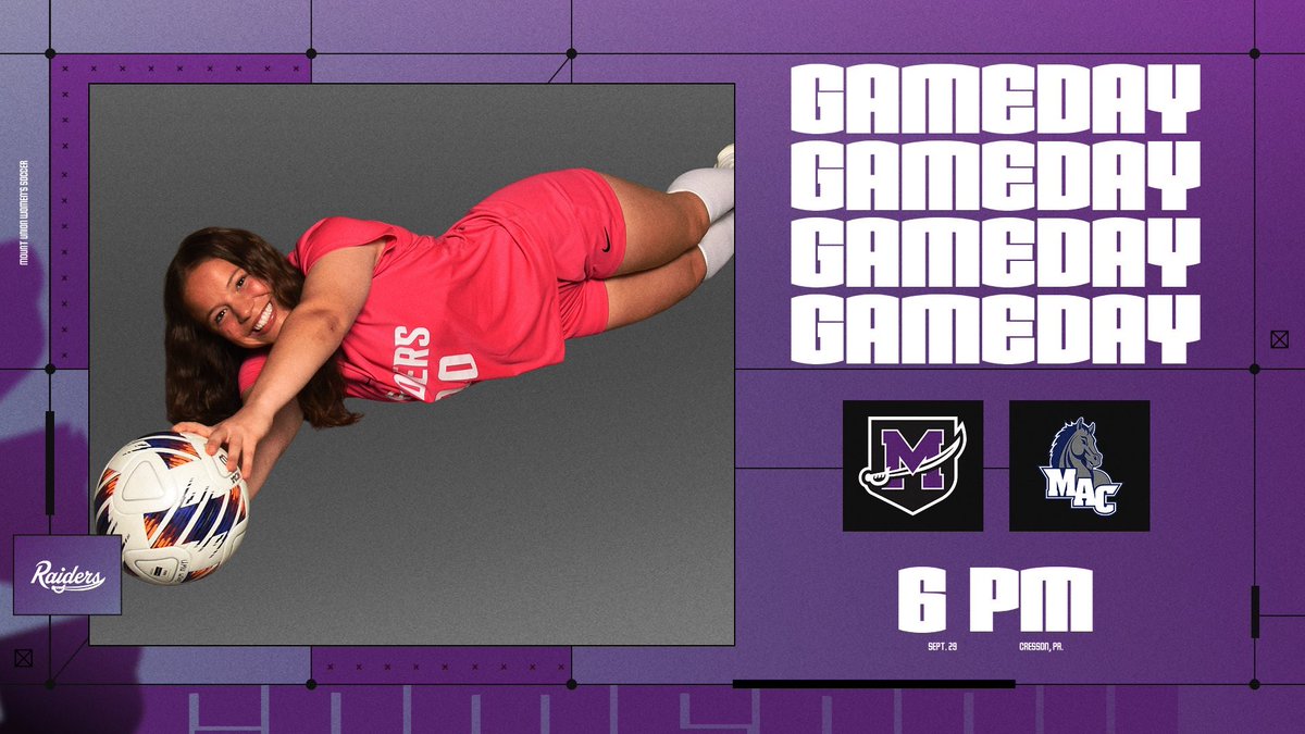 purpleraiders's tweet photo. GAMEDAY!! The Raiders hit the road as they travel over to PA for a game against Mount Aloysius!!
π: Cresson, Pa.
π: 6 PM
πΊ: https://t.co/deWIYVo4Od
π: https://t.co/oByJatdsft
#GoMountGo https://t.co/GylpI73zHo