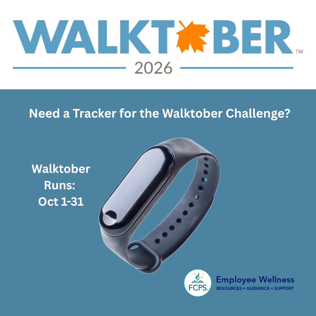 FCPSWellness's tweet photo. Sept 29
Begin your wellness journey with Walktober!
Walktober Starts Oct 1
Join Now: https://t.co/ssWC93Qa7x
Need a Tracker? 
Request one: https://t.co/SV2aPy6NsX
@FCPSWellness #LetsGoFCPS https://t.co/hrloas9ys7
