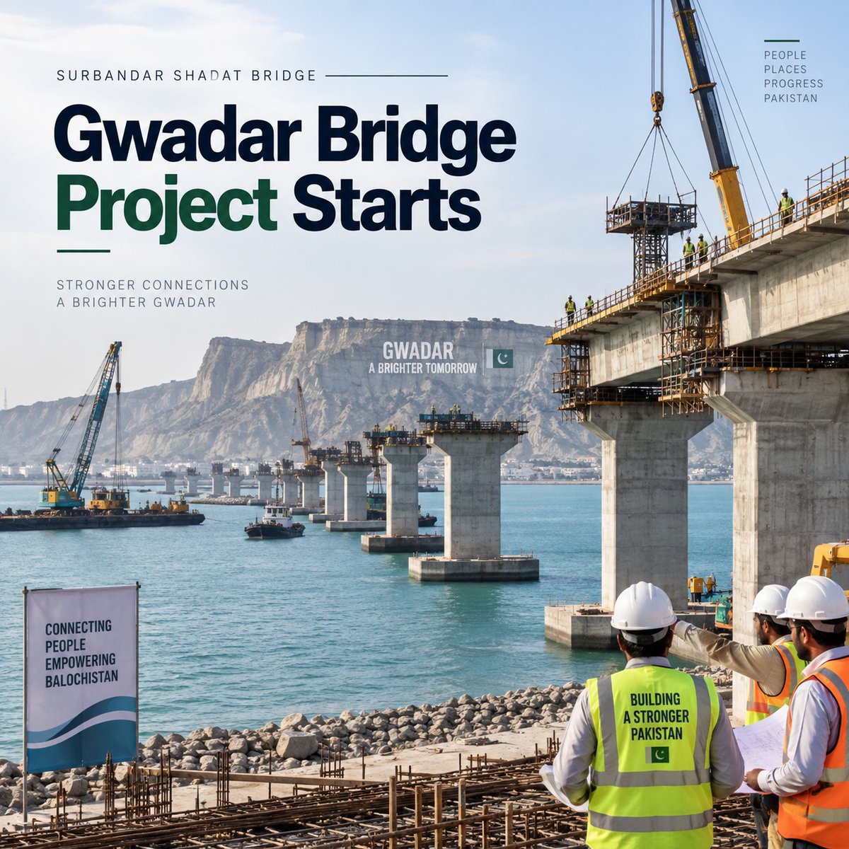 sabtainhai78448's tweet photo. Gwadar’s Surbandar Shadat Bridge Project Officially Gets Underway. https://t.co/23UrRha4Xz