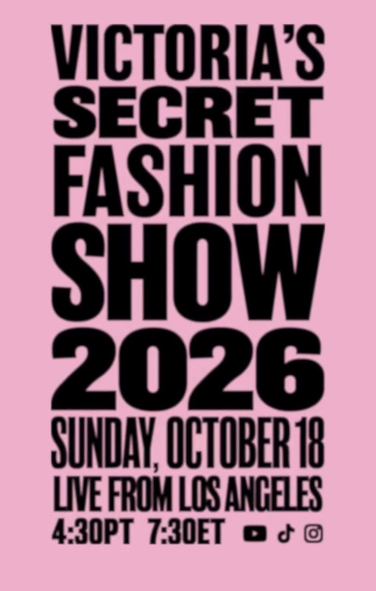 t8mcraetours's tweet photo. Tate McRae will be performing at the 2026 Victoria’s Secret Fashion Show! https://t.co/TMRXVzdoNa