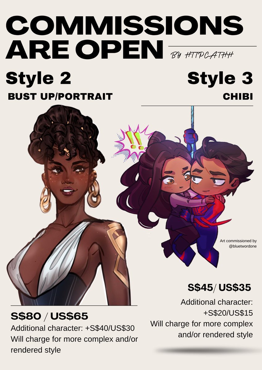 httpcathh's tweet photo. [RTs appreciated 🫶✨] Hello! I'm opening commissions for this month!

I'll be accepting commissions for 5 slots 💨

Check details below and DM if interested! Thank you!

T&amp;C below ⬇️ https://t.co/W4WbgngPoD
